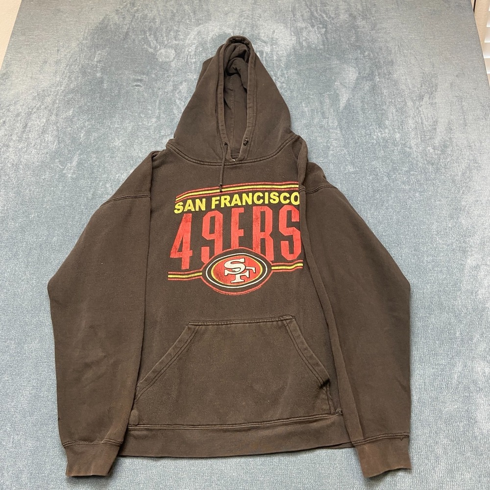 Junk Food San Francisco 49ers Football Hoodie Mens XL Brown Graphic Drawstring
